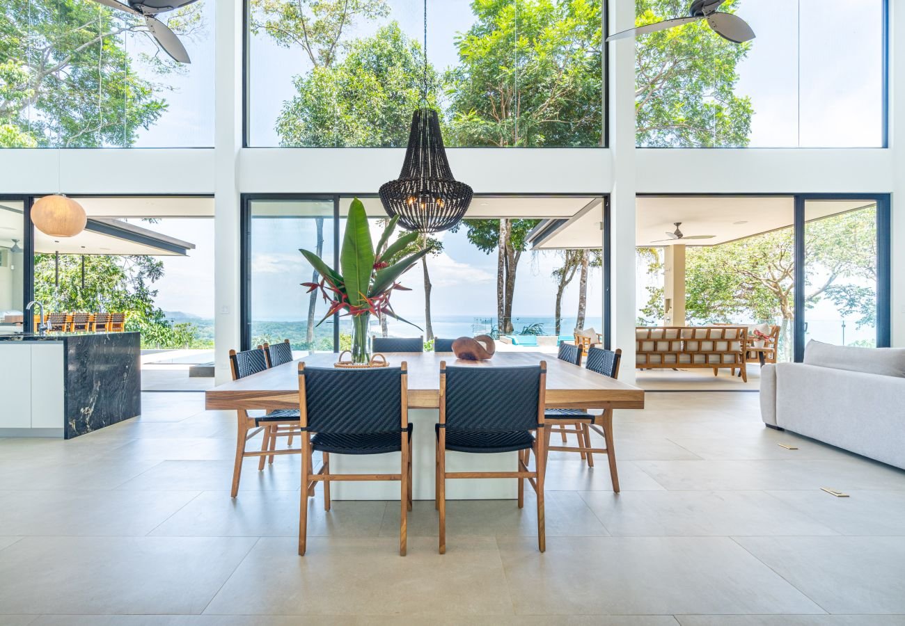 Casa LaVista — a freestanding tub on the deck with an open ocean and rainforest view
